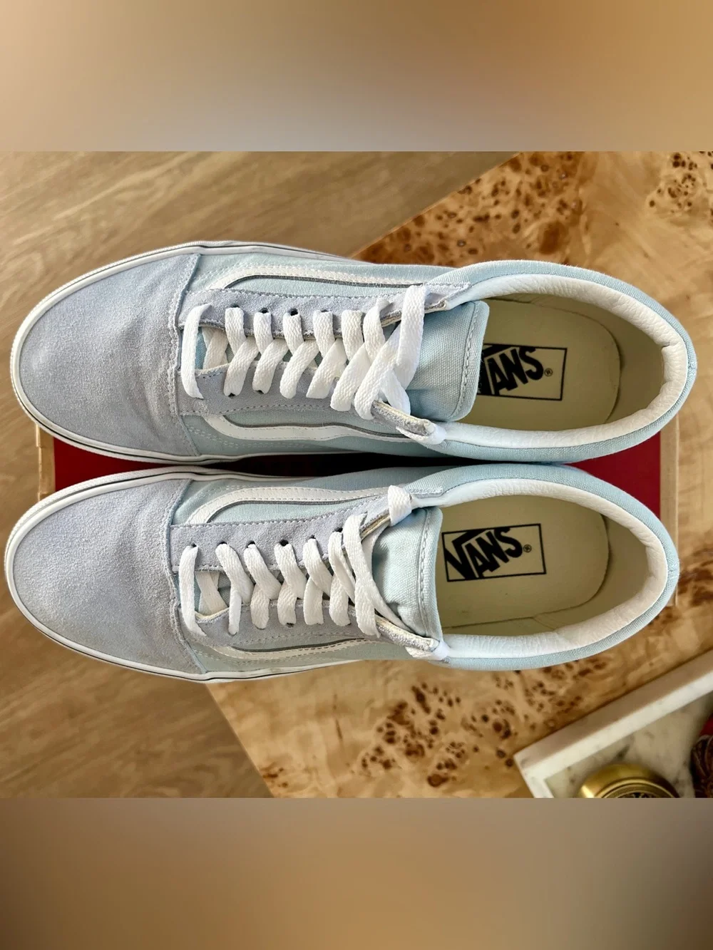 VANS Old Skool Sneakers - 11 - Baby Blue - EUC w/Box